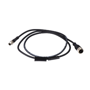 TES Electric M12 to M8 Cordset; Female Straight to Male Straight; 5-Pin; 3-Wire to 3-Pin; 1m PUR Cable